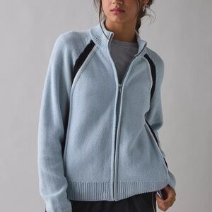 OBEY Lizzie Zip-Front Mock Neck Sweater
